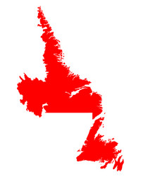 map of newfoundland and labrador vector