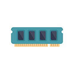 ram memory chip showing data storage capacity vector image
