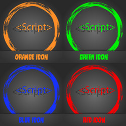 script sign icon javascript code symbol vector image