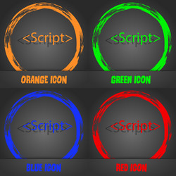 Script sign icon javascript code symbol vector