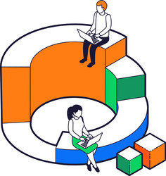 big data analysis icon vector image