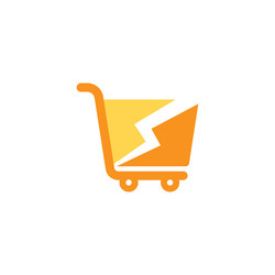 cart flash logo design template vector