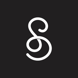 Letter sd loop geometric line simple logo Vector Image