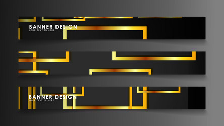 set a banner with rectangular background vector image