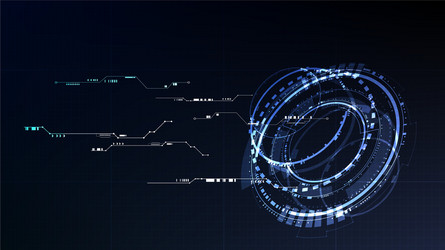 technological future interface hud circuit vector image