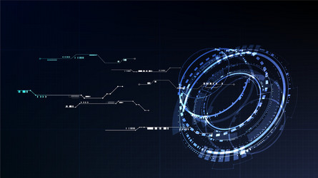 Technological future interface hud circuit vector