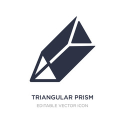 Triangular prism icon on white background simple vector