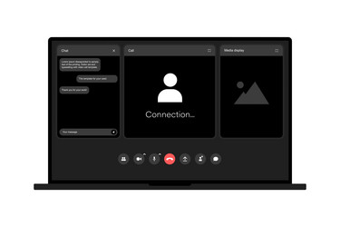 video call program window ui ux template vector image
