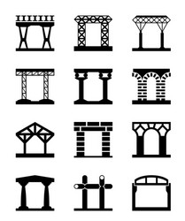 Building Structure Icons vector image