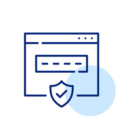 secure internet account login web browser shield vector image