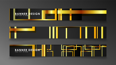 set a banner with rectangular background vector image
