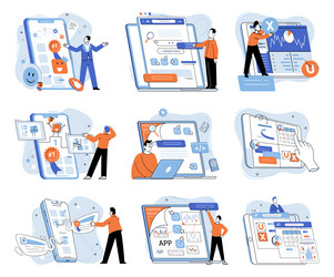 application testing metaphor app test vector image