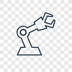robot concept linear icon isolated on transparent vector image
