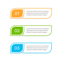 steps elements for web interface infograph vector image
