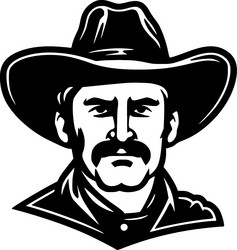 western - minimalist and flat logo Vector Image