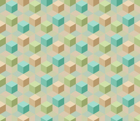 seamless cube hexagon shape background pattern vector image