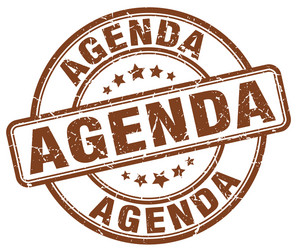 Vintage Agenda Stamp Vector Image