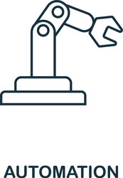 Automation Robot Icon - Thin Line vector image