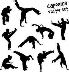 Capoeira Silhouettes Vector Image