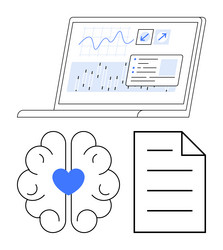 data analytics and human-centered decision-making vector image