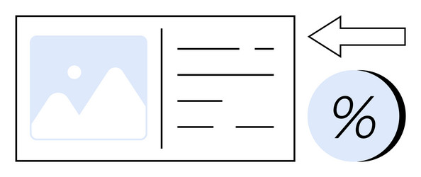digital interface with image text percentage vector image