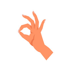 okay hand gesture agreement sign vector