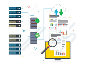 cloud computing big data analysis and mining vector image