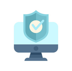 computer security system showing protection from vector image