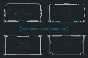 hud futuristic user screen target elements set vector image