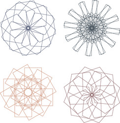 Spirograph Patterns vector image