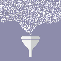 Data Analysis & Filtering Concepts vector image