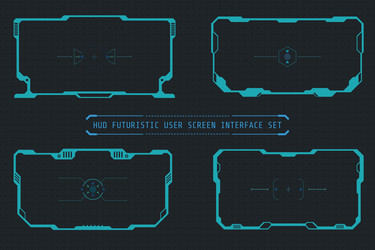 hud futuristic user screen target elements set vector image