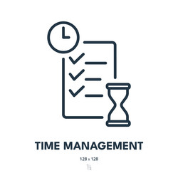 Time management icon clock schedule efficiency vector