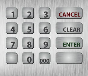 Atm buttons Royalty Free Vector Image - VectorStock