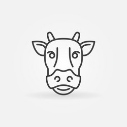 Cow head logo icon Royalty Free Vector Image - VectorStock