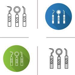 Dental instruments glyph icon Royalty Free Vector Image