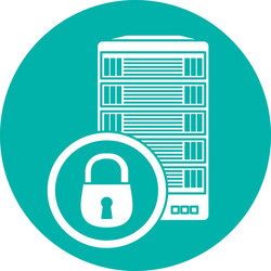 digital or internet security two tone button icon vector image