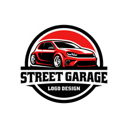 JDM Sport Car Logo Emblem Vector Image