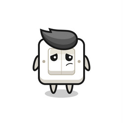 Lazy gesture of light switch cartoon character vector