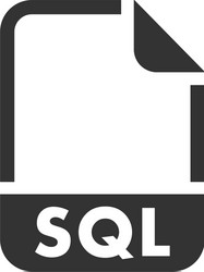 sql file format icon vector image