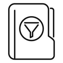 zoom filter folder icon outline web app vector image