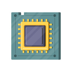 central computer processor microchip cpu technical vector image