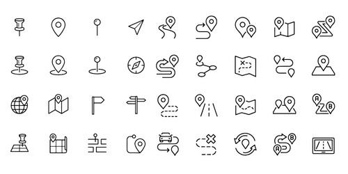 pin icon color editable gps pointer mark location vector image