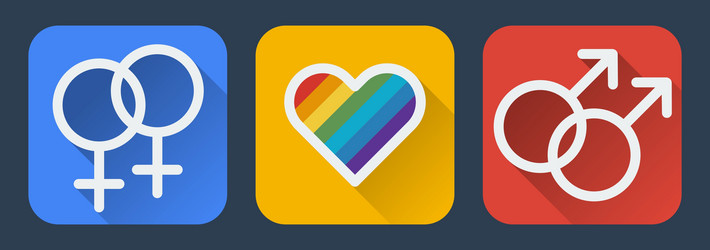 Pride Flag Icons Vector Image