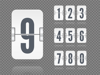 floating flip scoreboard template vector