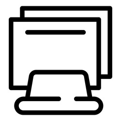 modern computer monitor displaying multiple vector image