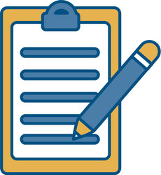 Report table and pencil icon vector