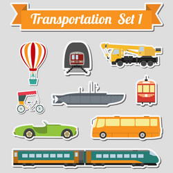 set of all types transport icon for creating vector