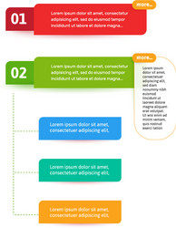 Steps elements for web interface infograph vector