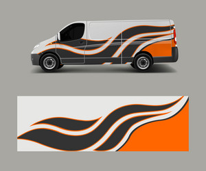 Abstract Van Wrap Stripe Graphics Vector Image